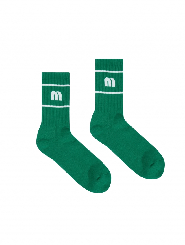 Color Middle Socks_Green (Men) (QMADSC10322)