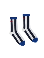 Stripe Middle Socks_Navy (QWADSC10849)