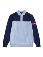 Color Block Polo Sweater_Navy (Men) (QM0DRD10349)