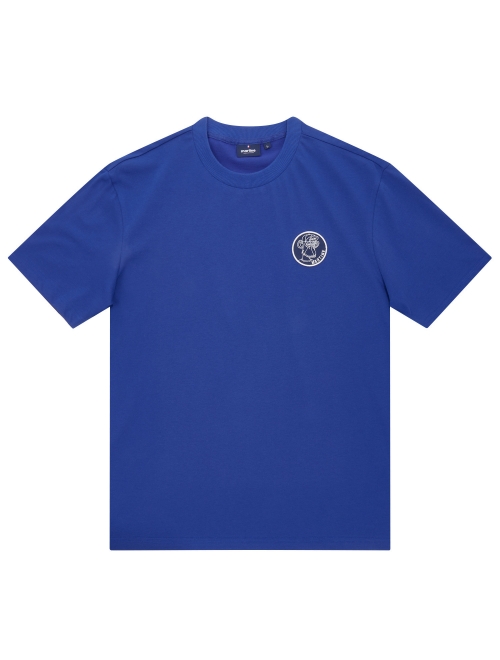 Basic Round Shirts_D/Blue (Men) (QM0DKS22245)