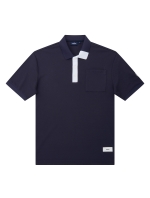 Unbalance Collar Polo Shirts_Navy (Men) (QM0DKS20449)
