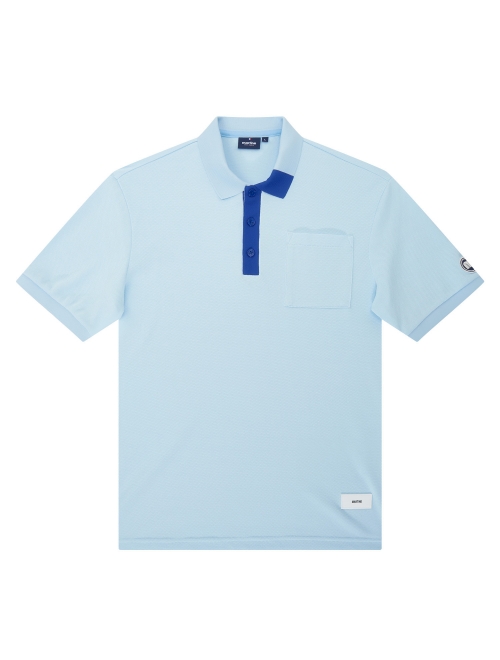 Unbalance Collar Polo Shirts_S/Blue (Men) (QM0DKS20442)