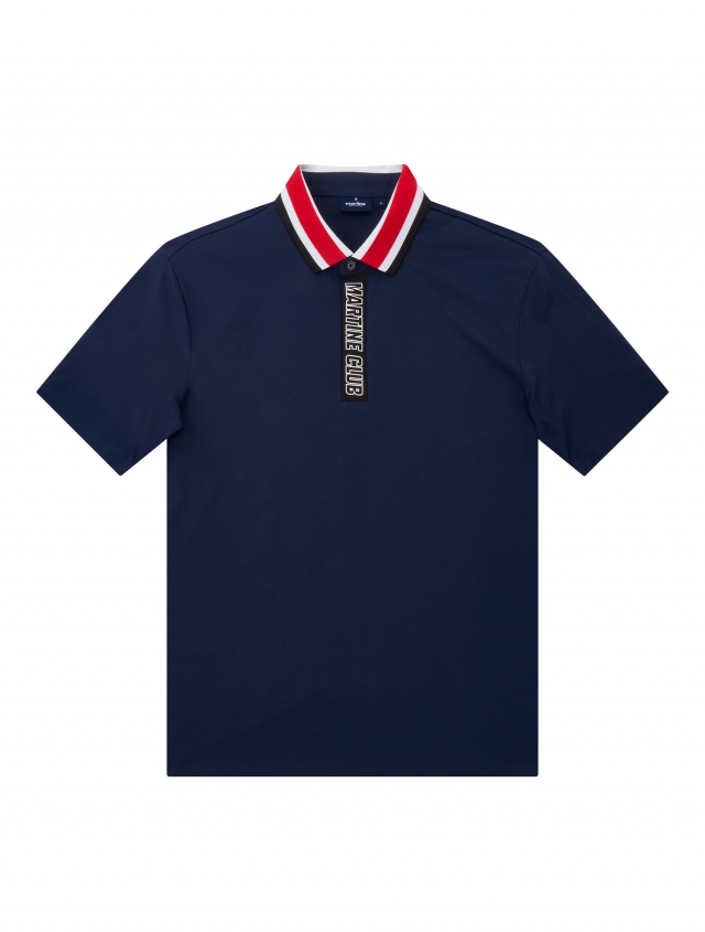 Logo Point Polo Shirts_Navy (Men) (QM0DKS21049)