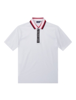 Logo Point Polo Shirts_White (Men) (QM0DKS21031)