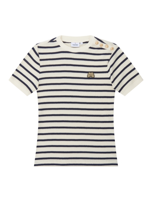 Stripe Round Shirts_Navy (QW0DKS20249)