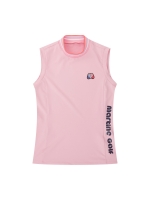 Mock Neck Sleeveless Shirts_Pink (QW0DKS21573)