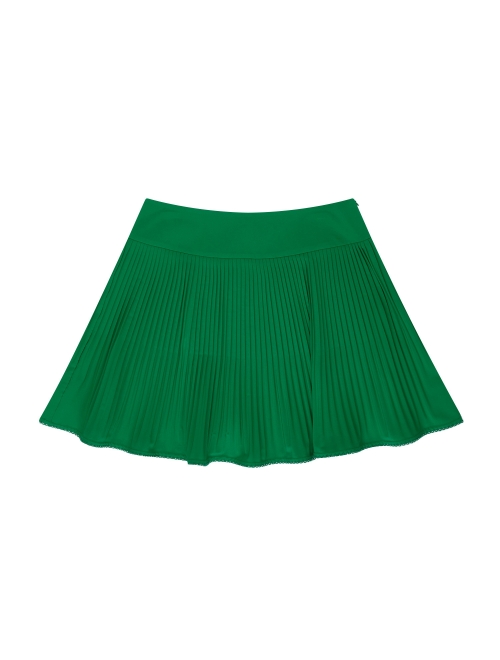 Semi High Waist Pleats Culottes_Green (QW0DCU20622)