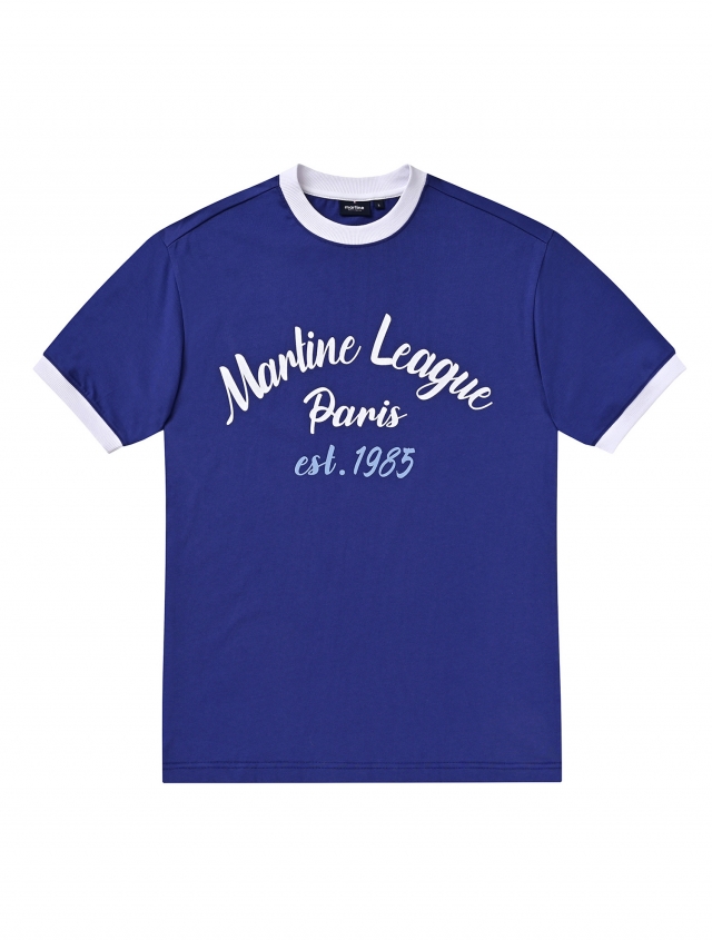 Logo Lettering Round Shirts_D/Blue (Men) (QM0DKS21645)