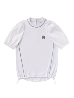 Stretch Puff Sleeve Shirts_White (QW0DKS22031)