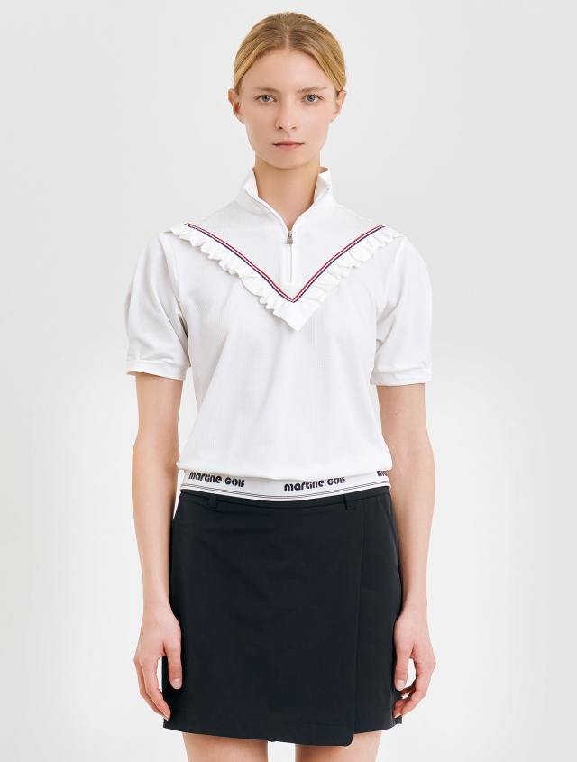 V-neck Point Zip-up Shirts_White (QW0DKS20331)