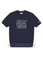 Frill Round Shirts_Navy (QW0DKS20149)