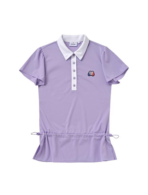 Frill Polo Shirts_L/Purple (QW0DKS20682)