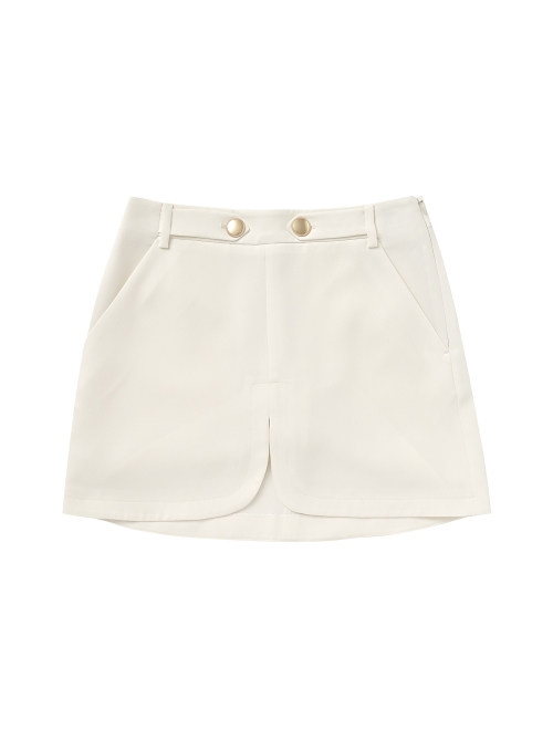Classic Button Point Culottes_Ivory (QW0DCU20161)