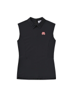 Back Zip-up Sleeveless Shirts_Black (QW0DKS21939)