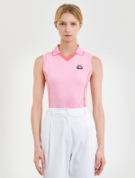 Color Point Sleeveless Shirts_Pink (QW0DKS21873)