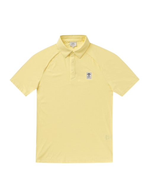 [PIGC] 남성 래글런 배색 카라 반팔 티셔츠 옐로우(SM0DKS21263)