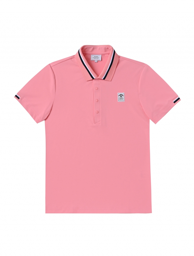 [PIGC] 남성 카라 배색 남성 반팔 티셔츠 핑크(SM0DKS20973)