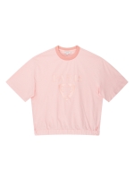 [PIGC] 여성 자수 로고 반팔 티셔츠 핑크(SW0DKS21573)