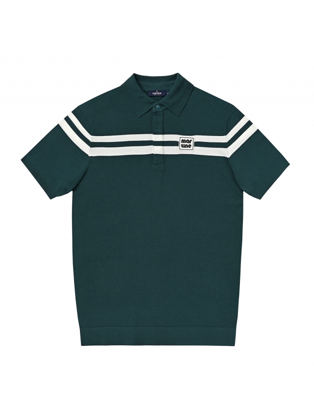 Line One Point Collar Sweater_D/Green (Men) (QM0DRD20323)