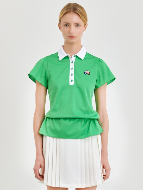 Frill Polo Shirts_Green (QW0DKS20622)