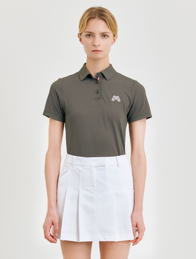 Ice Cotton Polo Shirts_Khaki (QW0DKS25126)