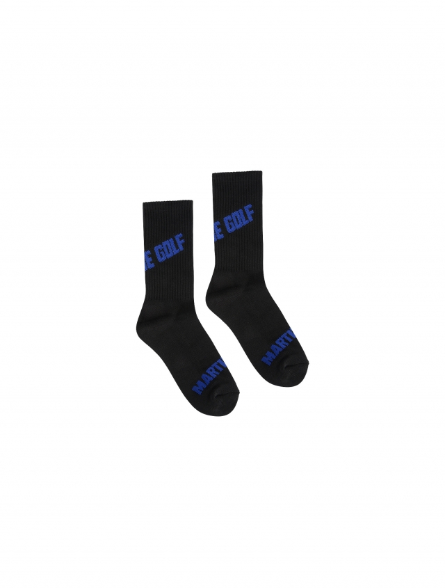 Logo Point Middle Socks_Black (Men) (QMADSC31339)