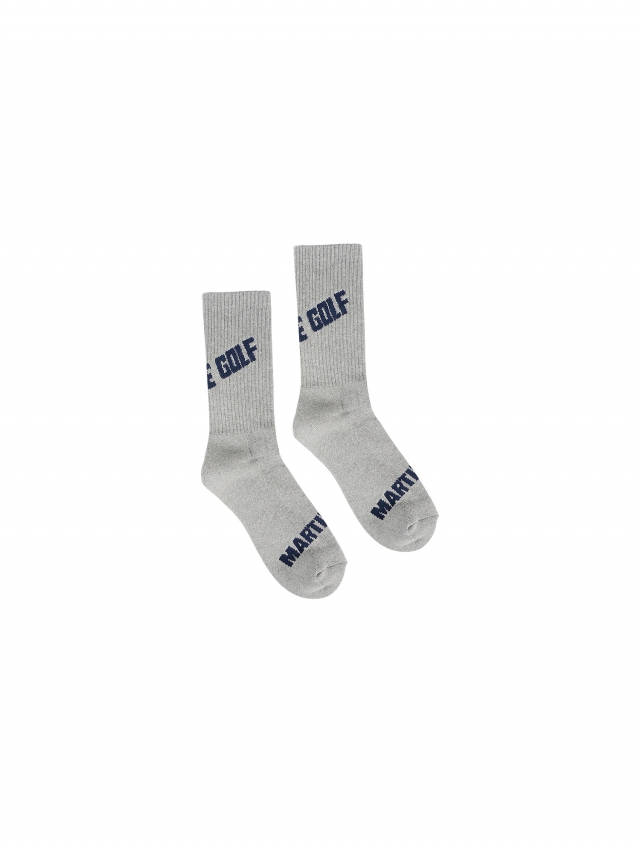 Logo Point Middle Socks_M/Grey (Men) (QMADSC31336)