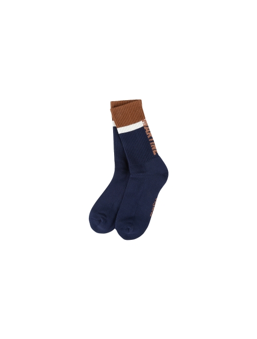Color Block Middle Socks_Navy (Men) (QMADSC31249)