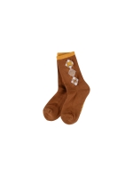 Argyle Color Middle Socks_Camel (QWADSC31260)