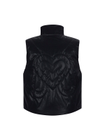Heart Logo Quilting Vest_Black (QW0DWV31239)