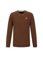 Basic Round Knit Sweater_Camel (Men) (QM0DNI31660)