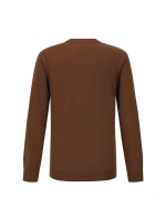 Basic Round Knit Sweater_Camel (Men) (QM0DNI31660)