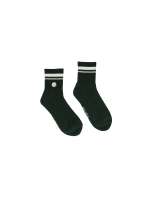 Embroidery Point Short Socks_D/Khaki (Men) (QMADSC31127)