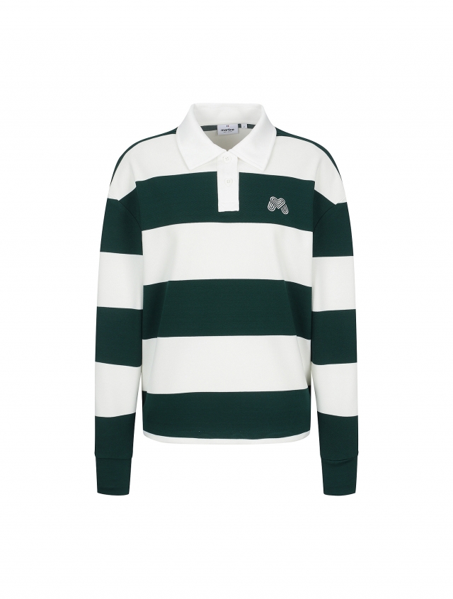 Block Stripe Polo Shirts_D/Khaki (QW0DKS31327)