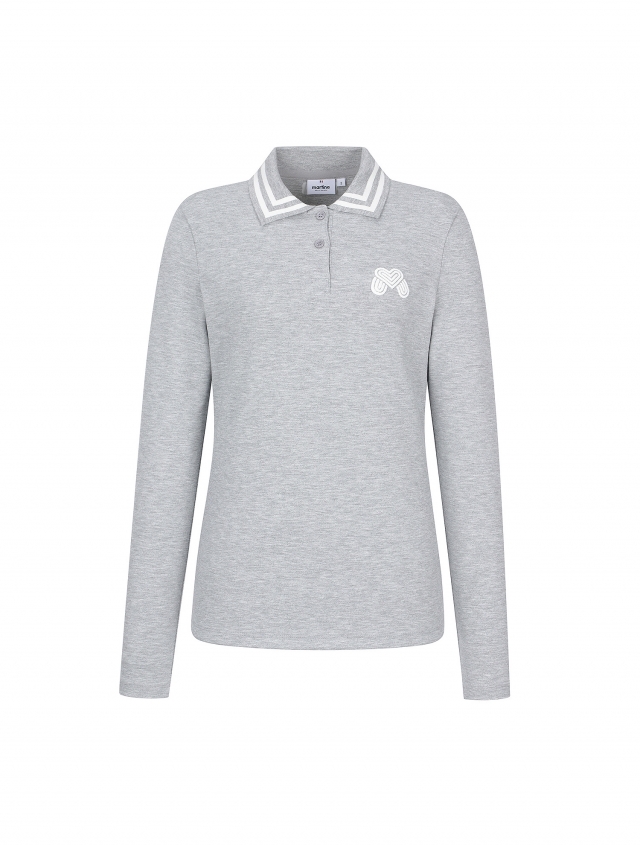 Collar Point Polo Shirts_M/Grey (QW0DKS31736)