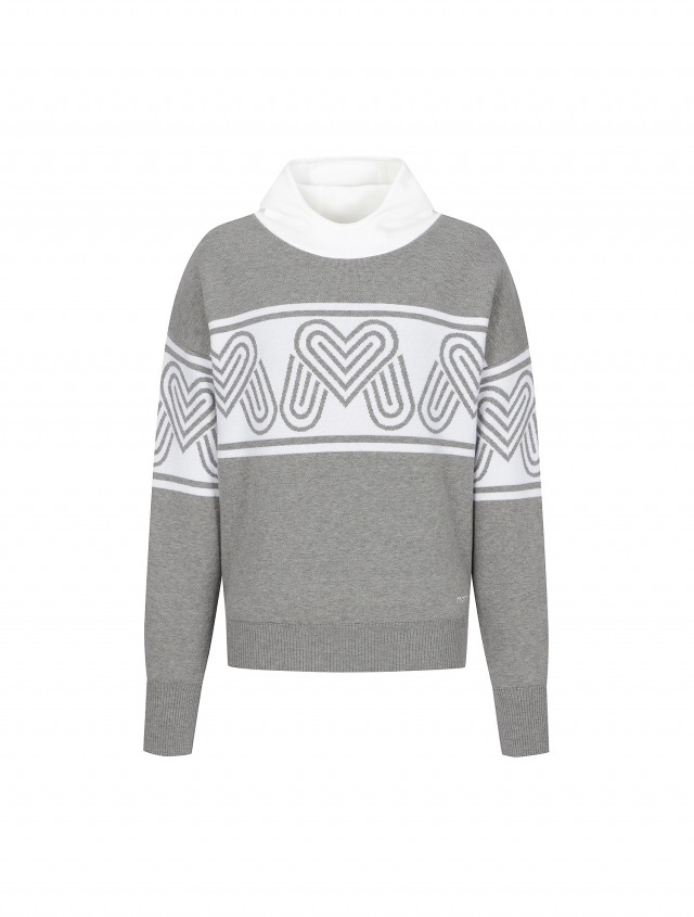 Mini Hoody Logo Pattern Sweater_M/Grey (QW0DNI40236)