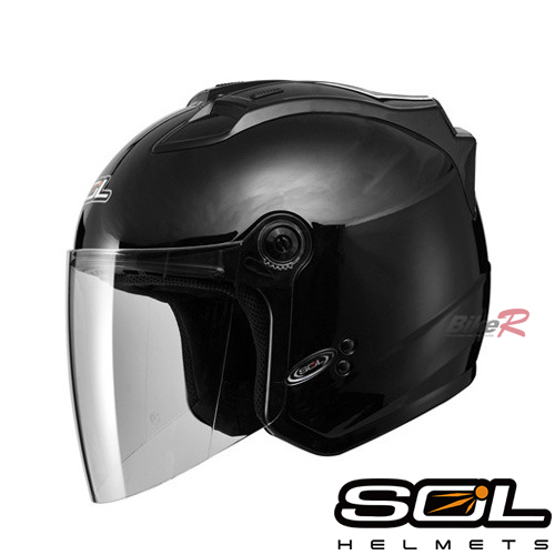 [SOL] 27S 솔리드 블랙 LED 오픈페이스 헬멧