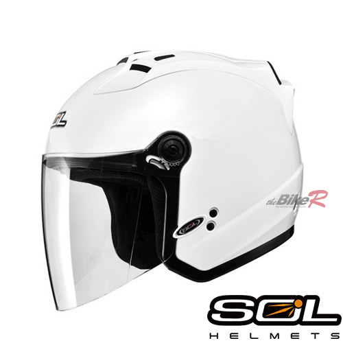 [SOL] 27S 솔리드 화이트 LED 오픈페이스 헬멧