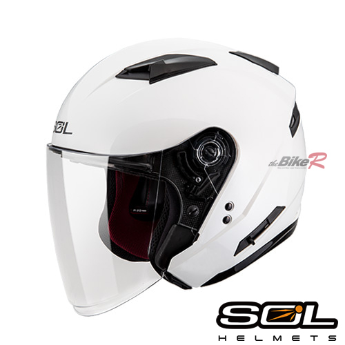 [SOL] SO-7E 솔리드 펄화이트 오픈페이스 헬멧
